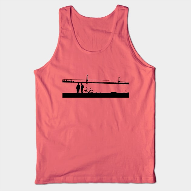 Two Men, a Bicycle and a Bridge Tank Top by soitwouldseem